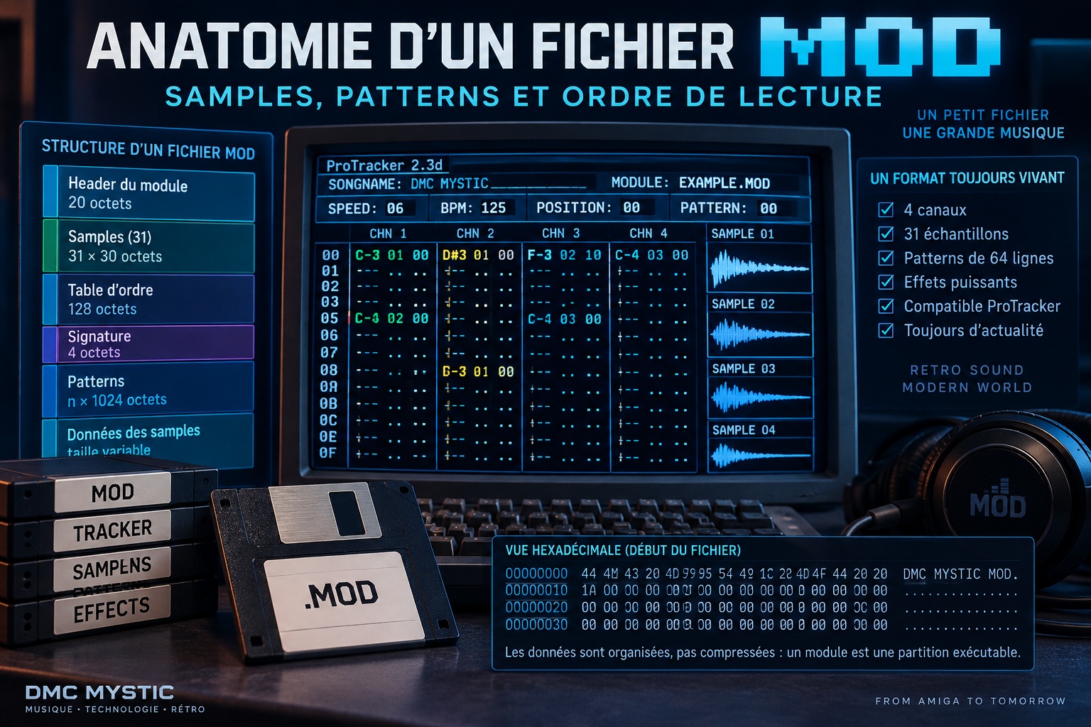 Anatomie d’un fichier MOD : samples, patterns et ordre de lecture