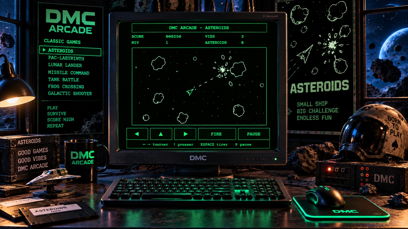Asteroids DOS : survivez dans le champ d’astéroïdes
