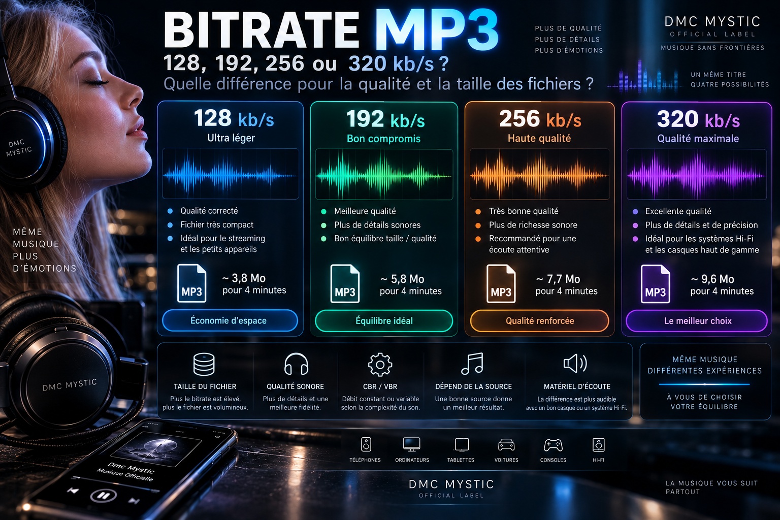 Comprendre le bitrate d’un fichier MP3 et son influence sur la qualité