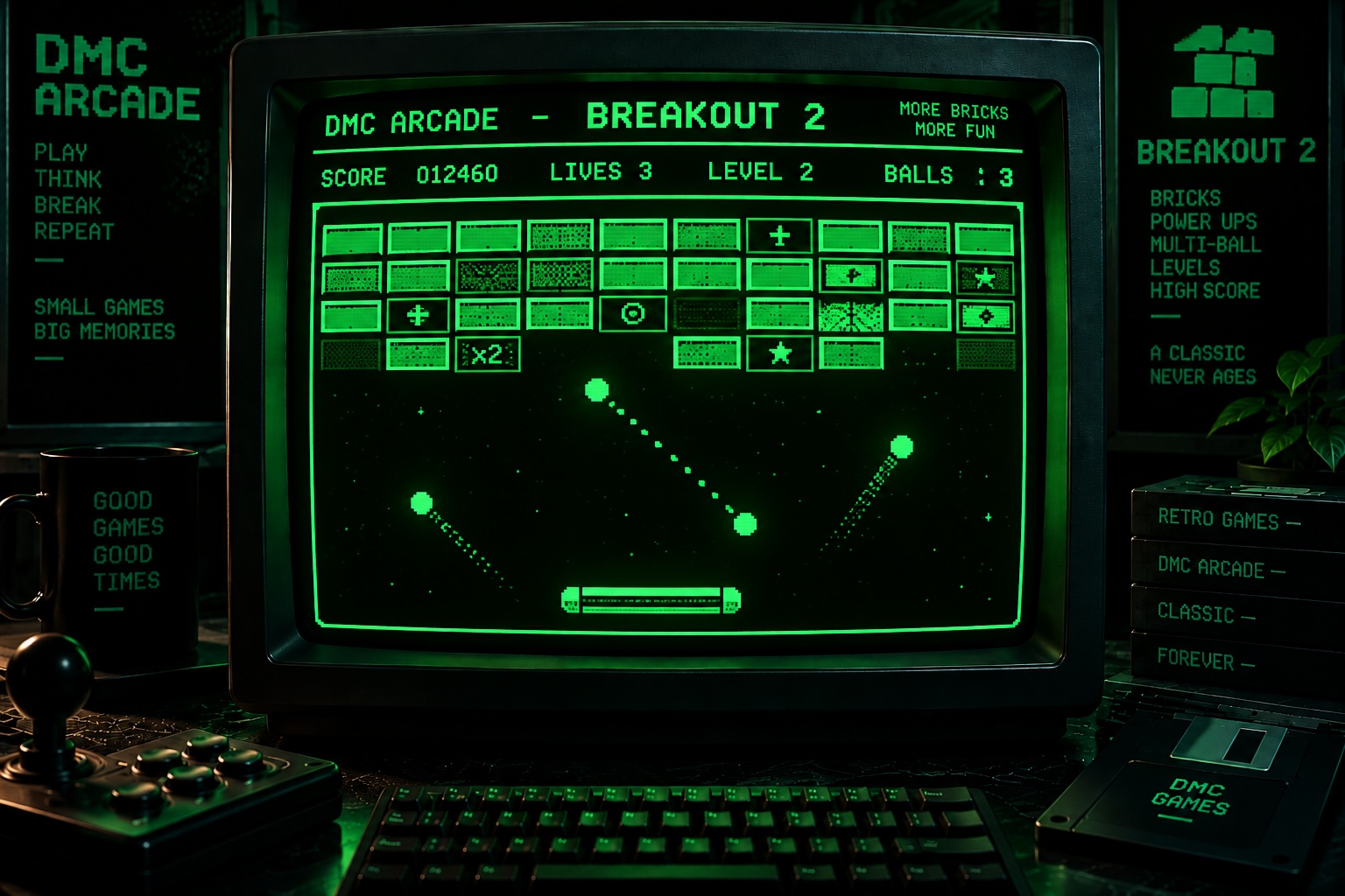 Breakout 2 DOS : cassez les briques renforcées