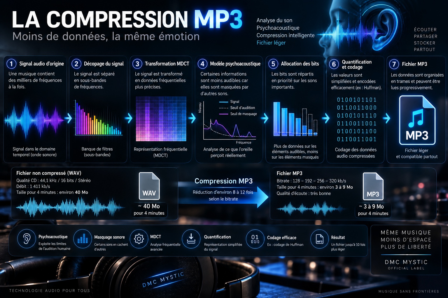 Compression MP3 : comment réduire la taille d’une musique ?