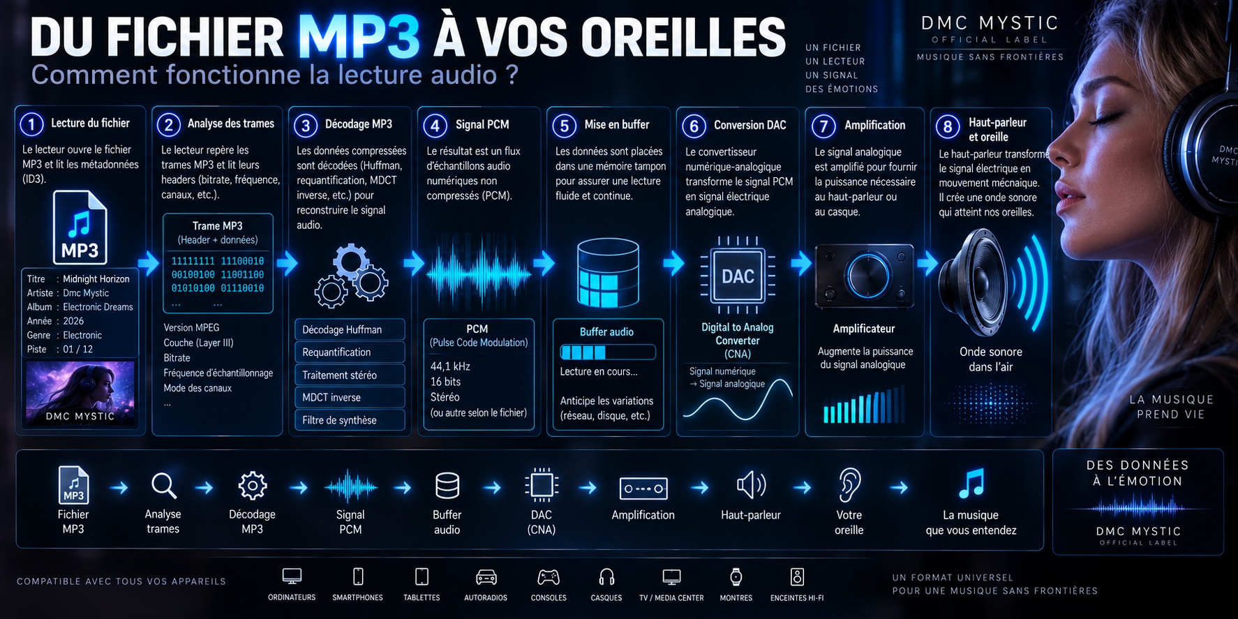 Du fichier MP3 au haut-parleur : comment fonctionne la lecture audio ?