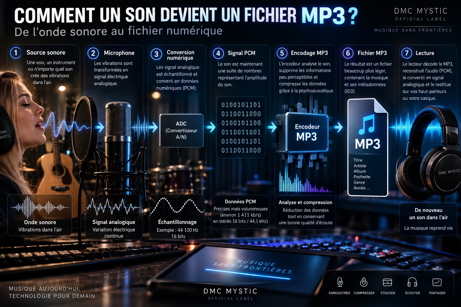 De l’onde sonore au fichier MP3 : comment le son devient numérique