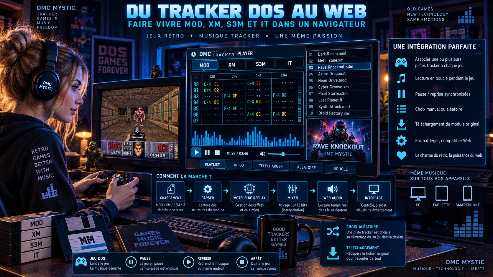 Du tracker DOS au lecteur Web : reconstruire la musique module dans le navigateur
