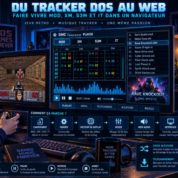 Du tracker DOS au Web : faire vivre MOD, XM, S3M et IT dans un navigateur