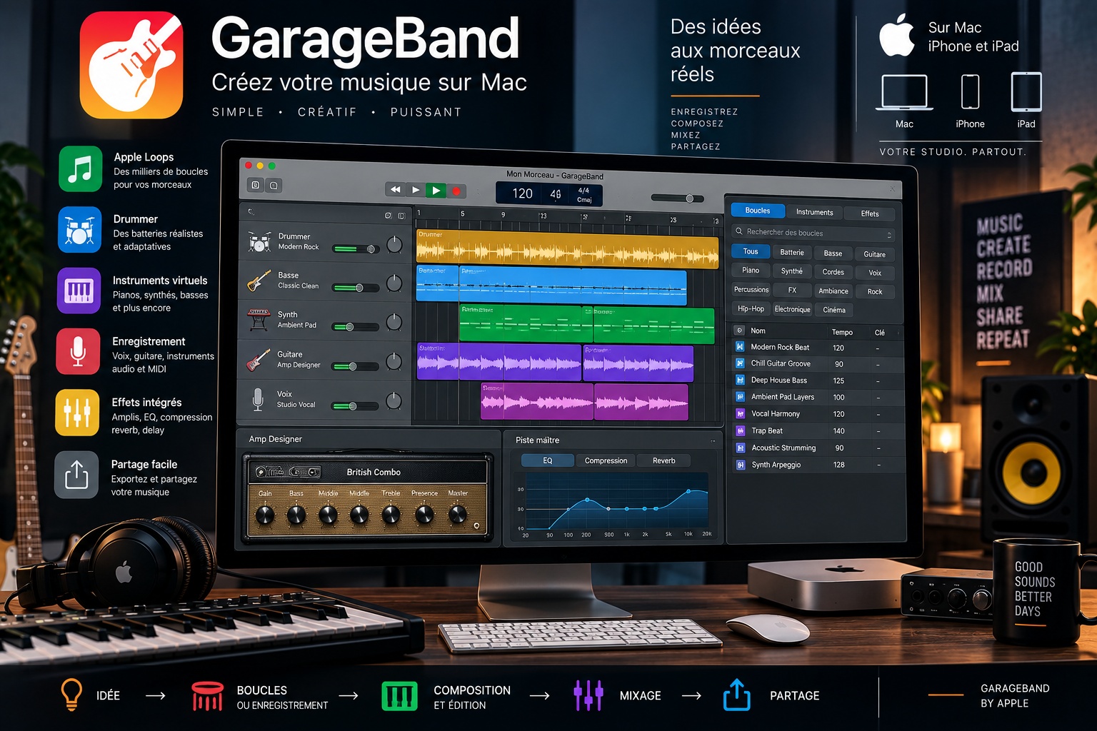 GarageBand : comment créer son premier morceau de musique sur Mac