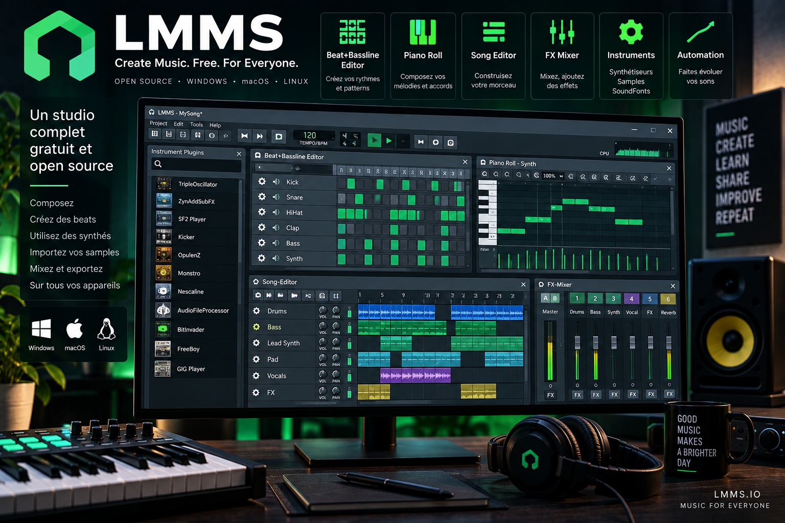 LMMS : comment créer de la musique gratuitement avec un logiciel open source