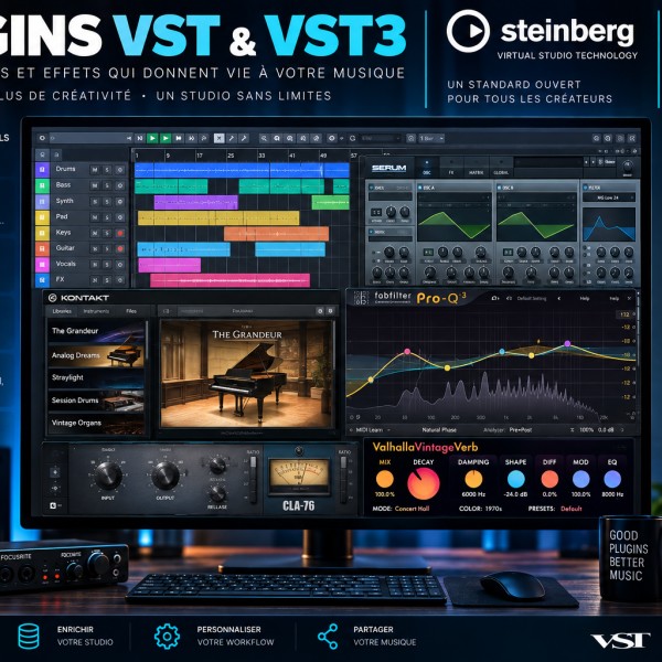 Plugins VST et VST3 : comprendre les instruments et effets virtuels