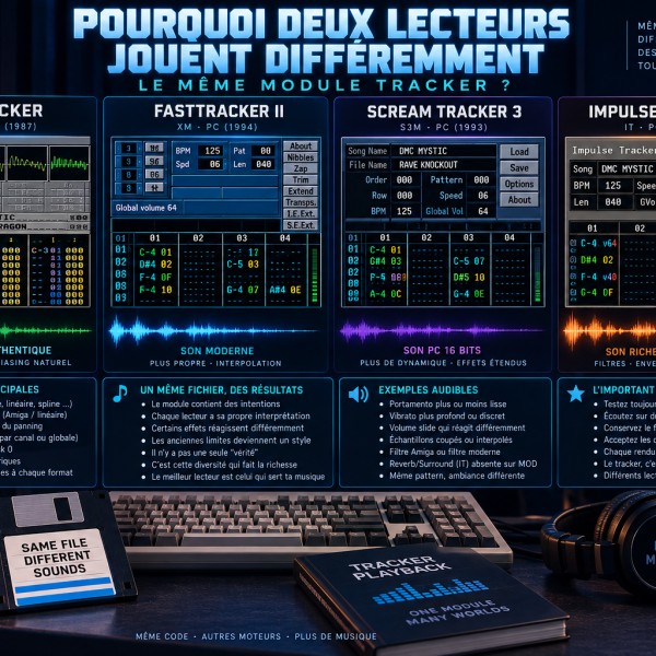 Pourquoi deux lecteurs peuvent jouer différemment le même module tracker
