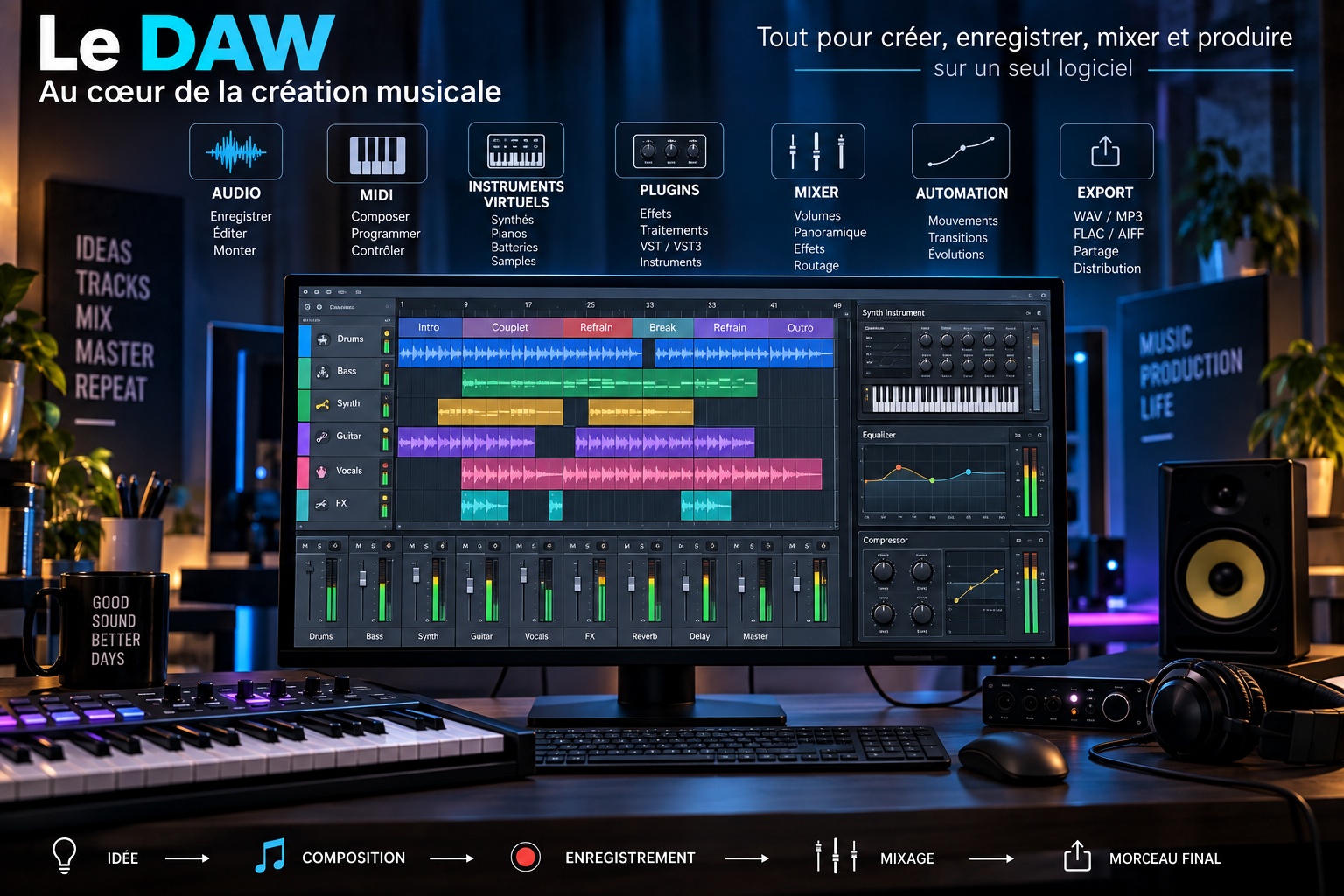 Qu'est-ce qu'un DAW ? Comprendre le logiciel au cœur de la création musicale