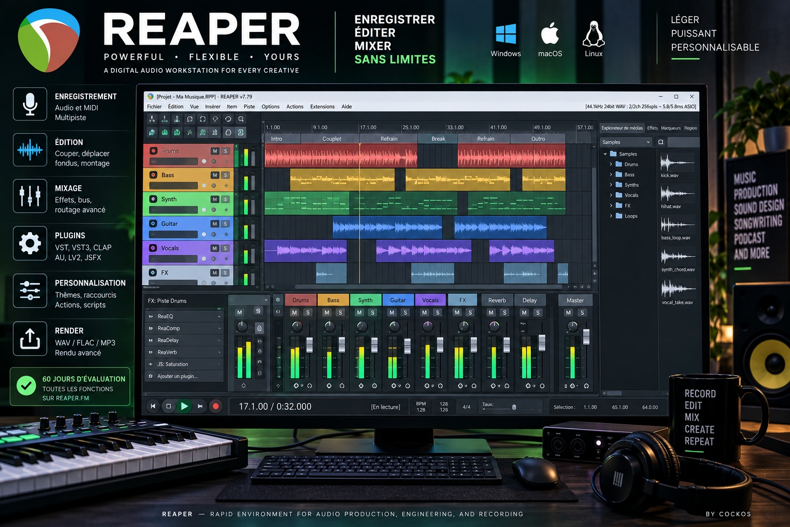 REAPER : découvrir un DAW puissant pour enregistrer, mixer et produire sa musique