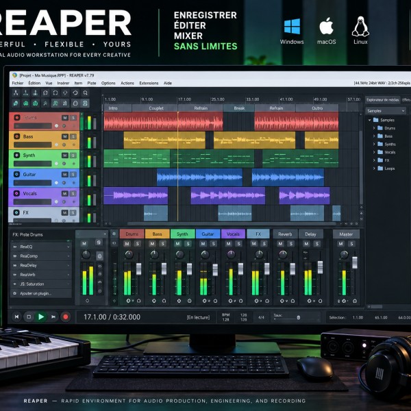 REAPER : un logiciel MAO puissant, léger et personnalisable
