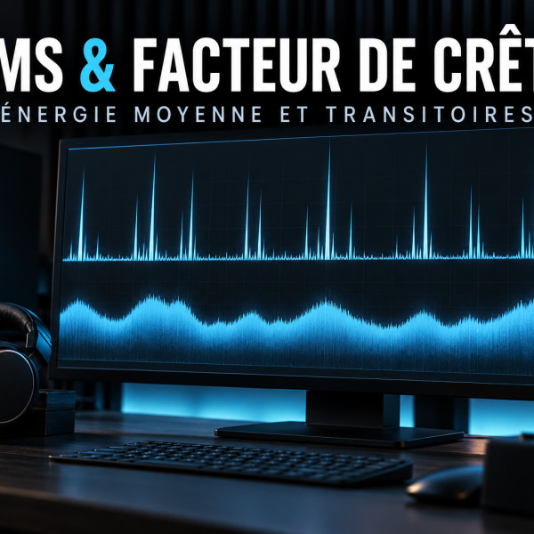 RMS et facteur de crête : mesurer énergie moyenne et transitoires