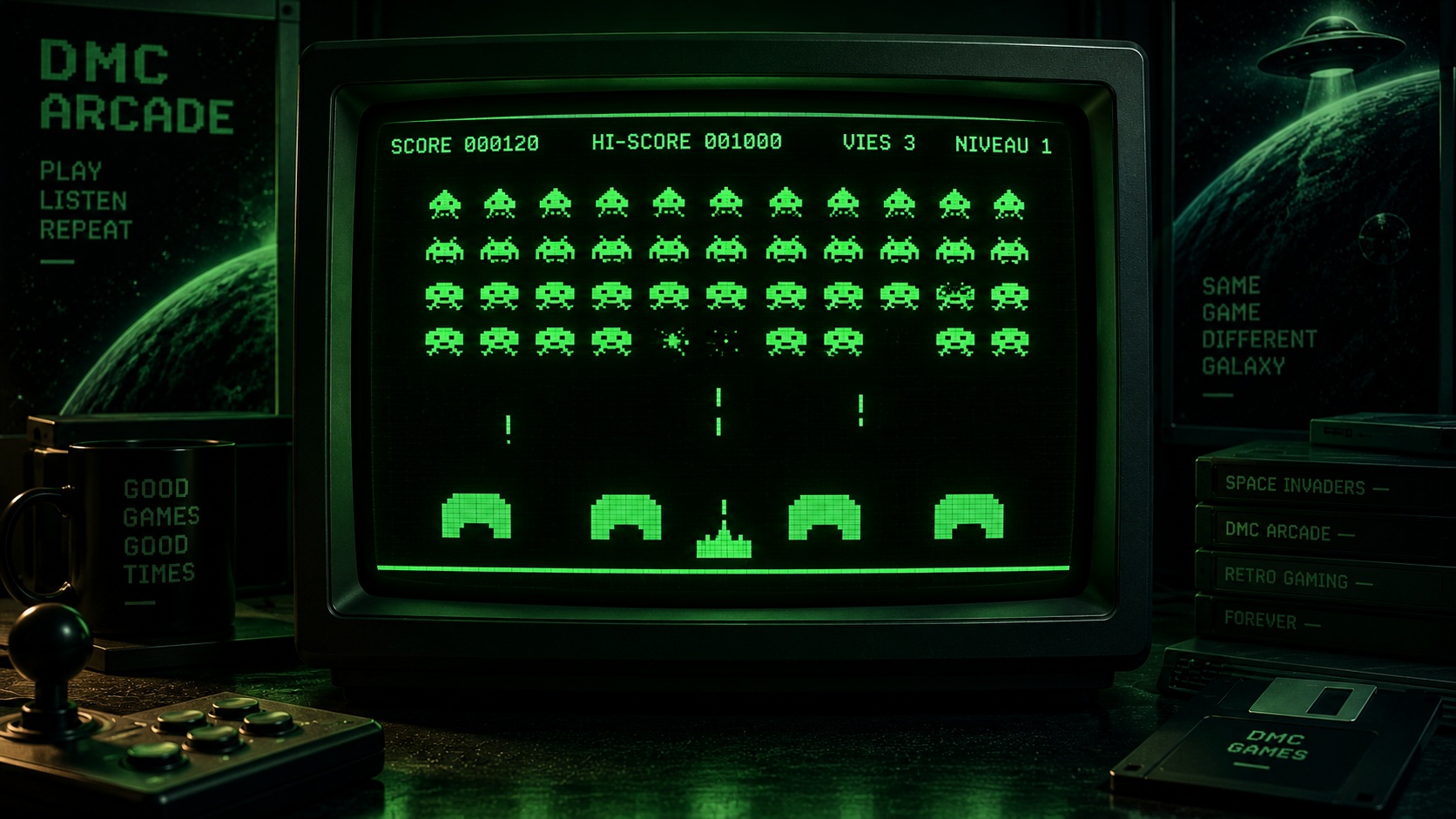 Space Invaders DOS : défendez la ligne