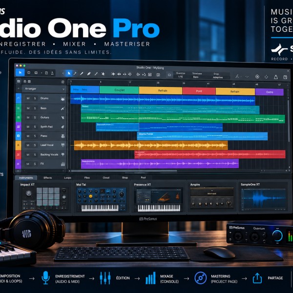 Studio One Pro : produire, mixer et masteriser sa musique