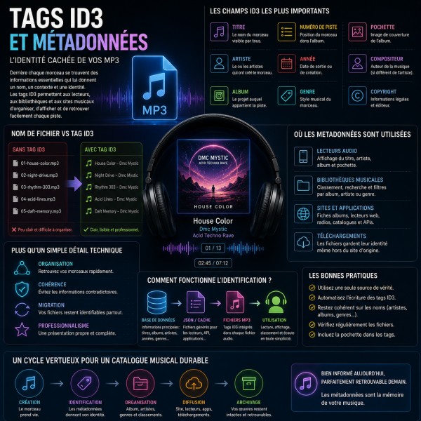 Tags ID3 et métadonnées : pourquoi bien identifier ses fichiers MP3 ?