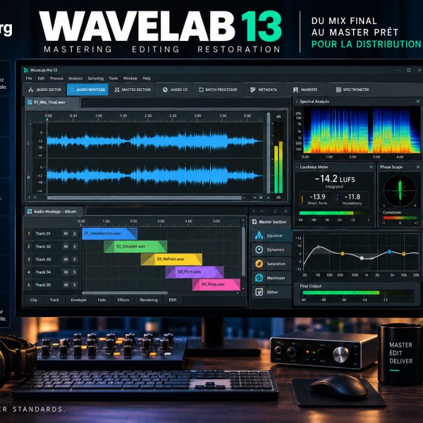 WaveLab : mastering, édition audio et préparation des masters